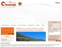 Tablet Screenshot of obermairhof.it